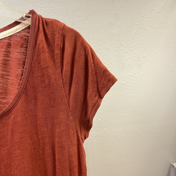 Anthropologie Postmark Top Womens Large Ruffle Peplum Boho Flowy Shirt Tee - Picture 6 of 12